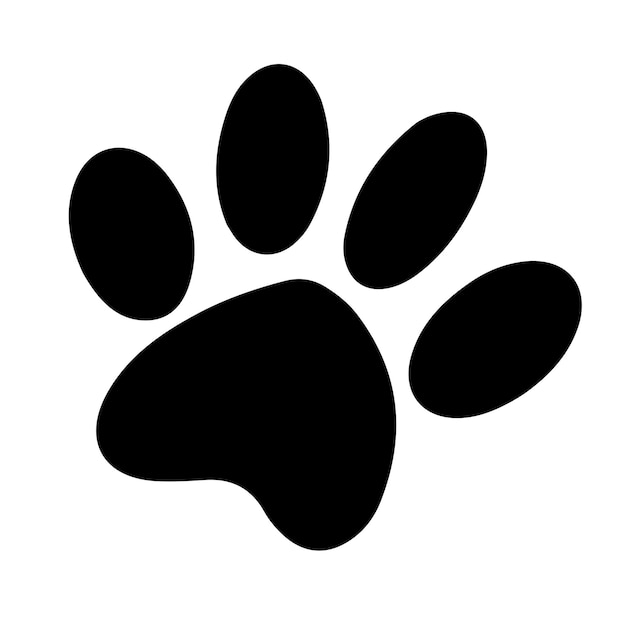 Silueta de pata de animal huellas de pata icono de cachorro de perro o gato  huella de mascota