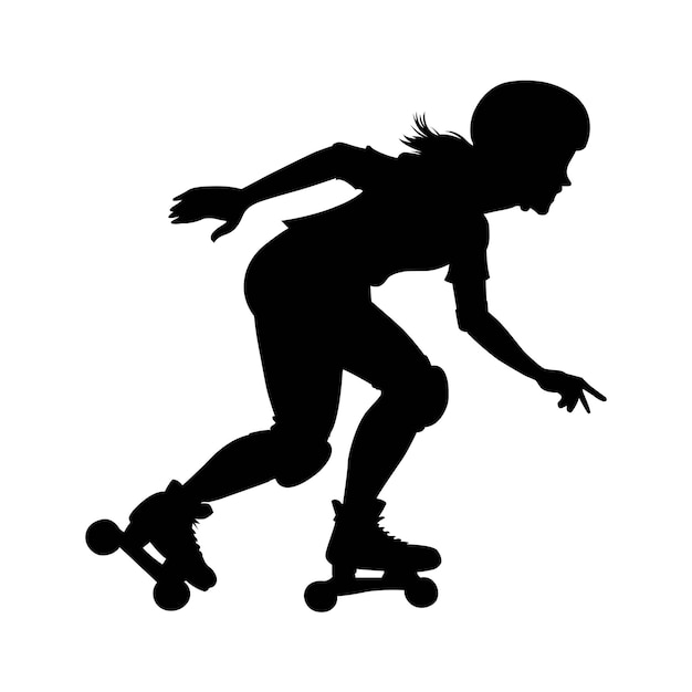 silueta de un patinador en blanco