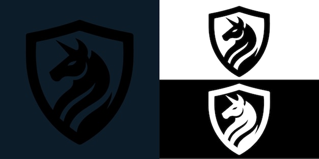 silueta de pegasus logotipo emblema logotipo cabeza logotipo de mascota