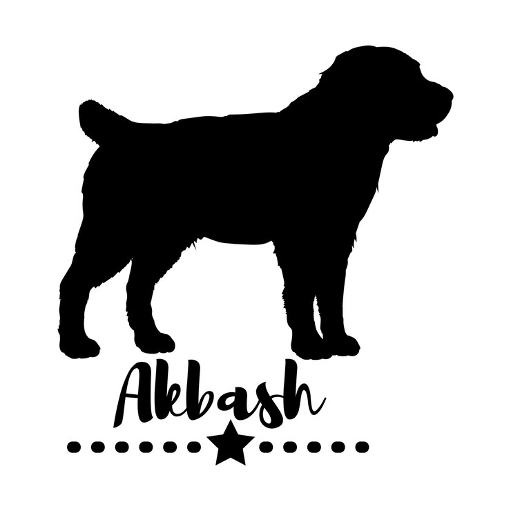 Vector silueta de perro akbash perro razas de perro logotipo vector silueta diseño de logotipo animal ilustración icono
