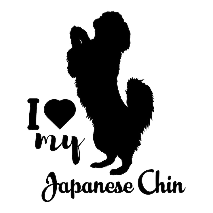 Vector silueta de perro japonés silueta de perro raza de perro logotipo silueta vectorial me encantan las razas de mi perro
