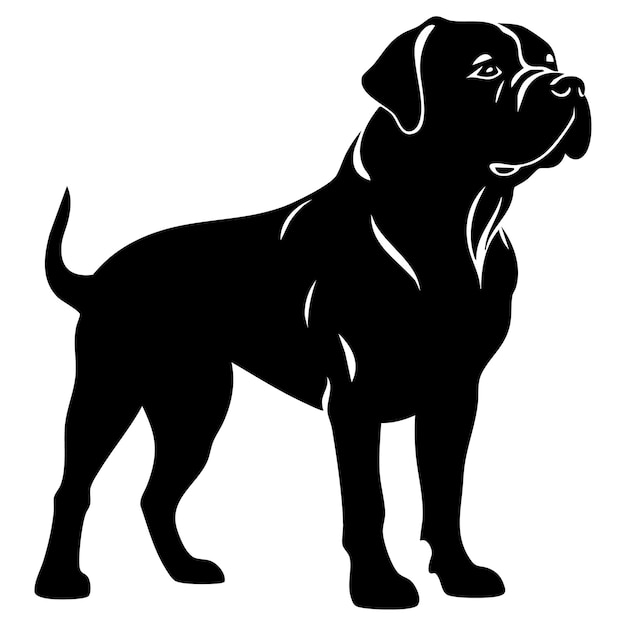 Silueta de perro negro