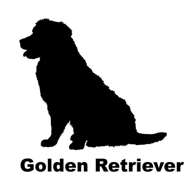 La silueta del perro el perro gordon setter cría el vector del monograma del logotipo