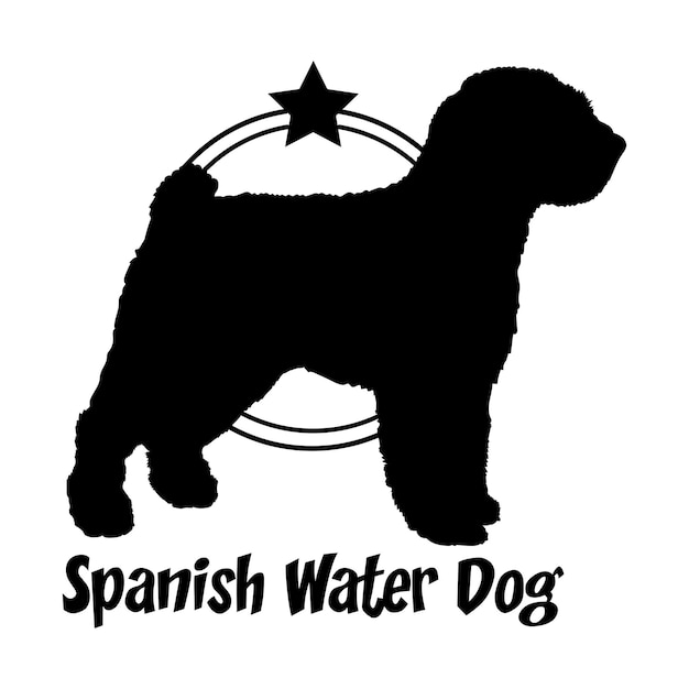 silueta de perro perro razas de perro logotipo vector monograma silueta diseño de logotipo
