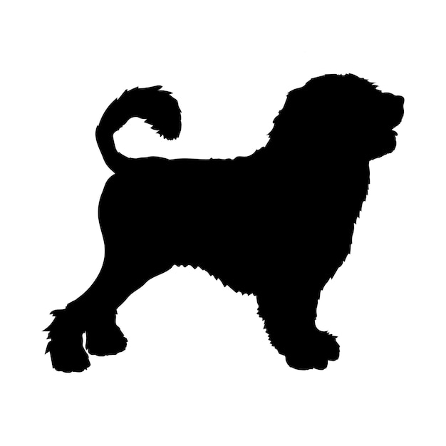 Silueta de perro raza de perro logotipo monograma de perro vector de cara de perro perro sentado acostado corriendo Pug