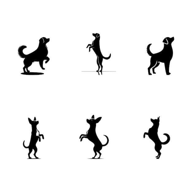 silueta del perro