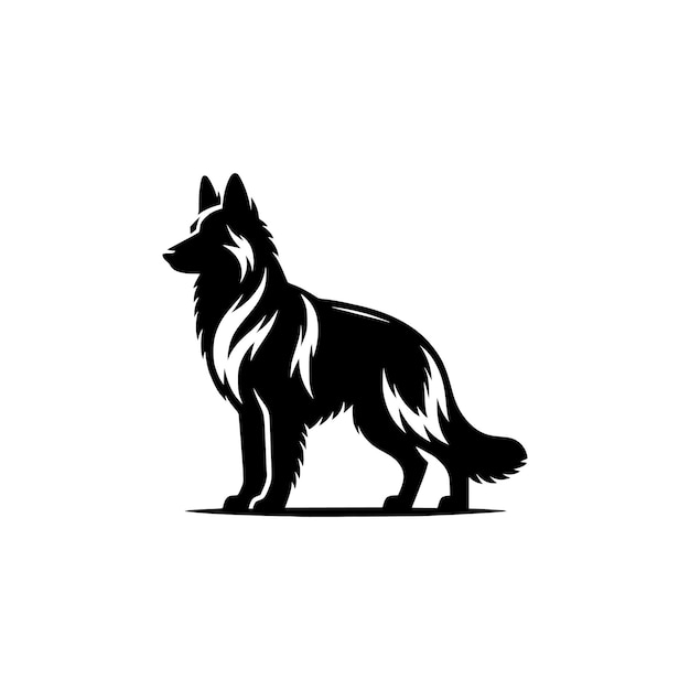silueta del perro