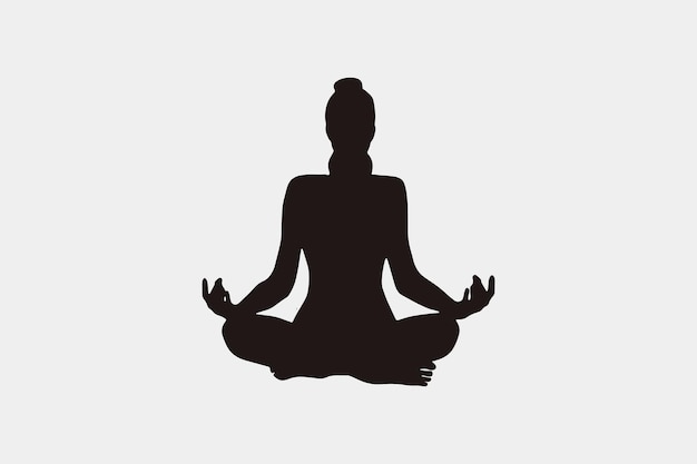 silueta de una persona en posición de yoga