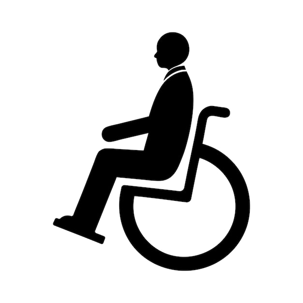 Silueta de una persona en silla de ruedas