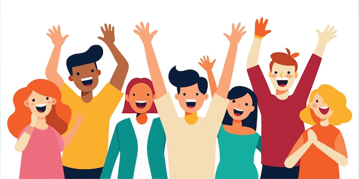 Vector silueta de personas bailando ilustración vectorial