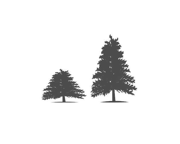 silueta de los pinos Ilustración vectorial