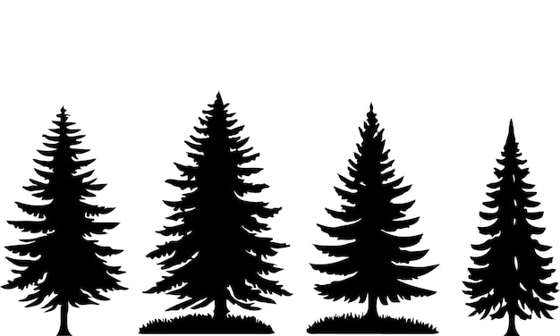 Silueta de los pinos