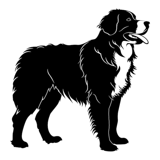 Silueta plana del perro