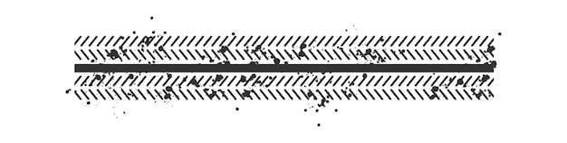 Silueta plana de pista de neumático de coche