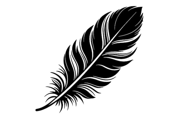 Silueta de pluma negra
