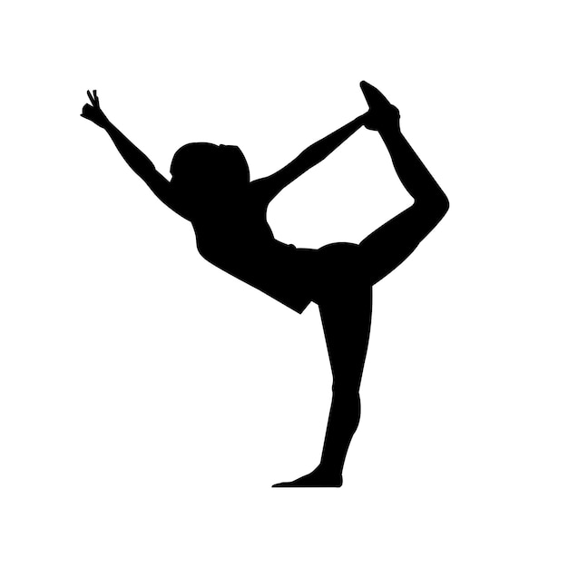 Silueta de pose de yoga
