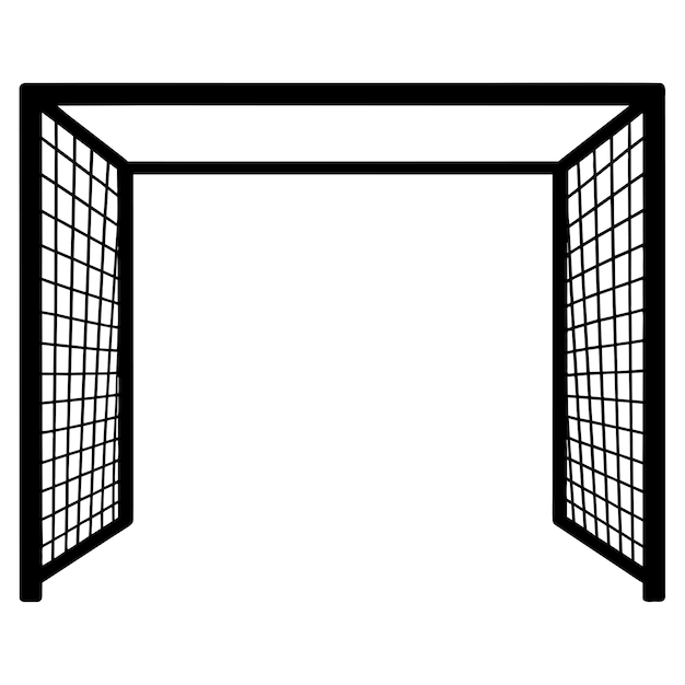 Silueta del poste de la portería de fútbol silueta del contorno vectorial silueta de color negro silueta 10