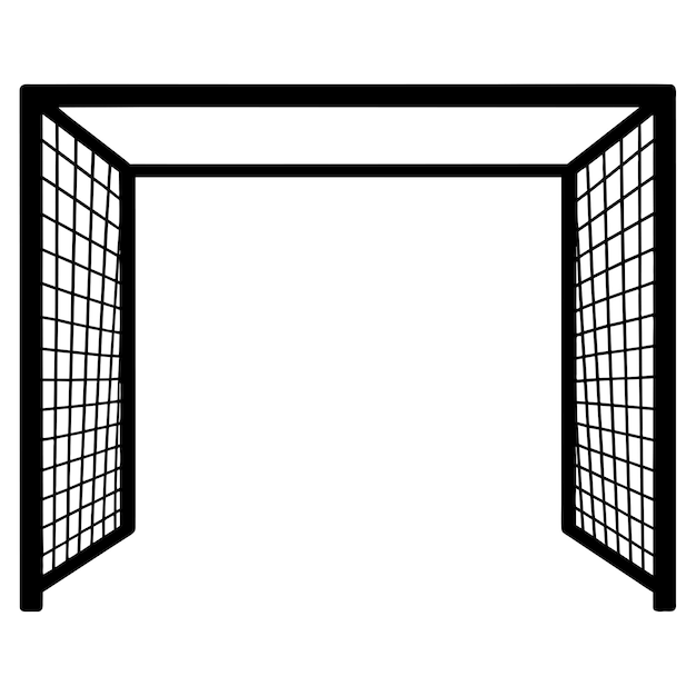 Vector silueta del poste de la portería de fútbol silueta del contorno vectorial silueta de color negro silueta 10