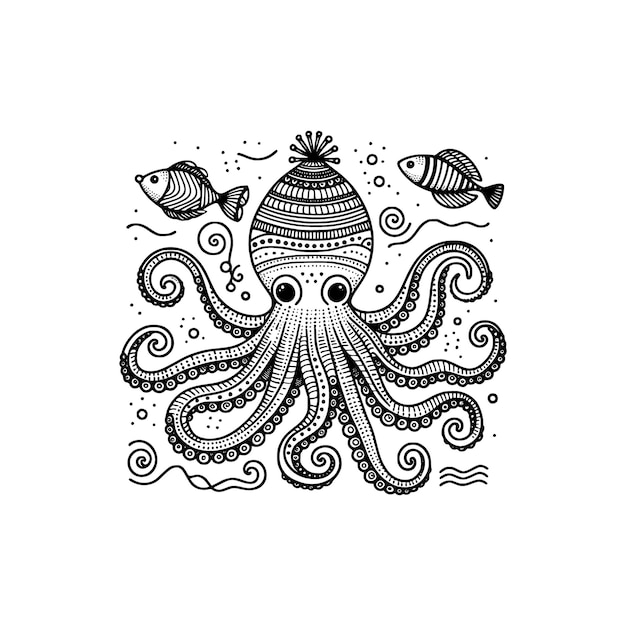 silueta de pulpo