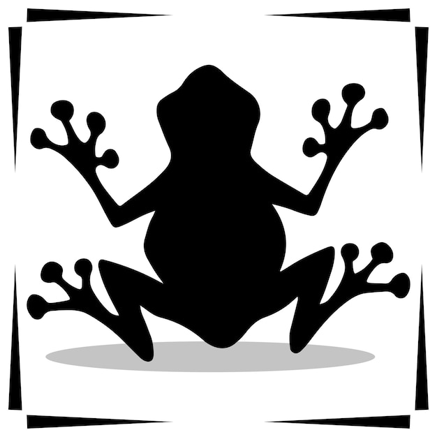 silueta de rana ilustraciones ranas silueta icono