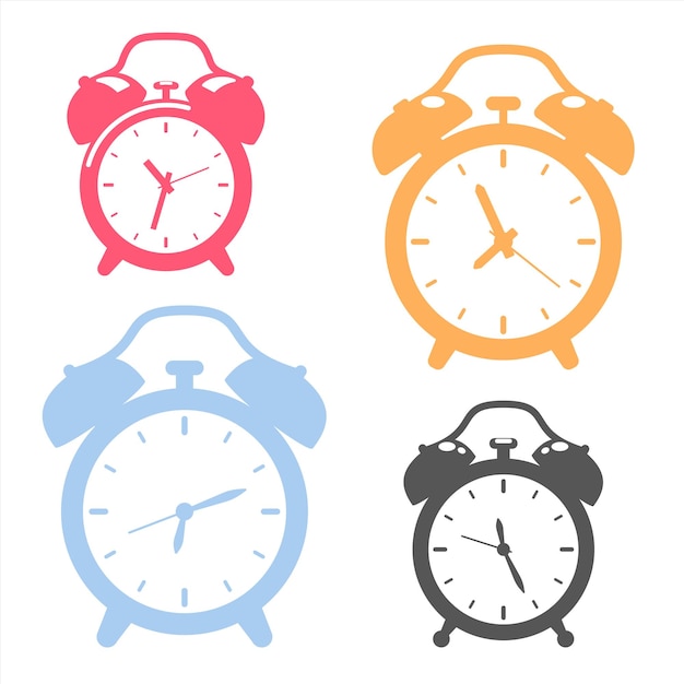 silueta de reloj despertador