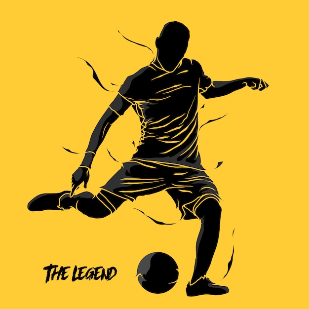 silueta de salpicaduras de fútbol soccer