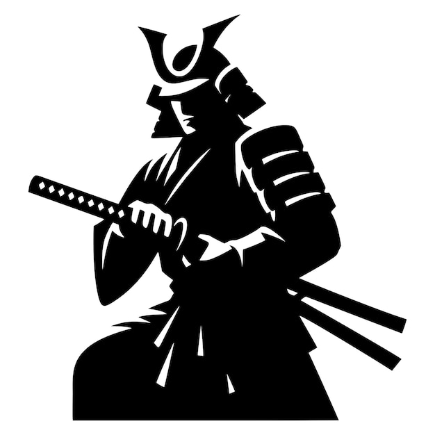 Vector la silueta del samurai