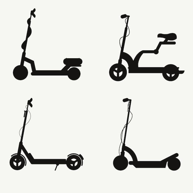silueta de un scooter