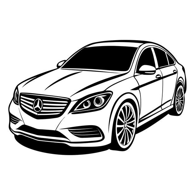 La silueta del sedán Mercedes-Benz