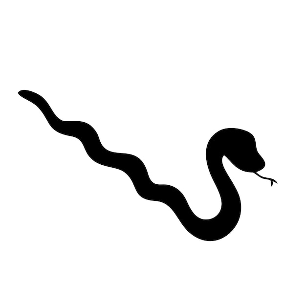 silueta de una serpiente negra Año Nuevo chino de la serpiente del zodiaco chino