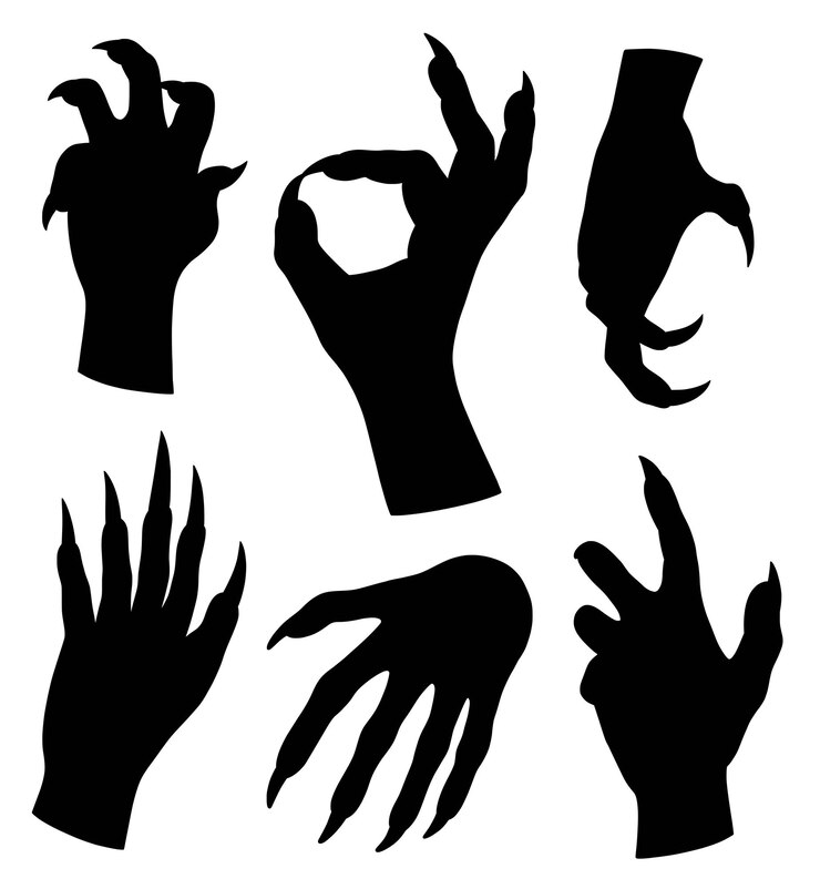 Vector silueta de signo de monstruo de terror