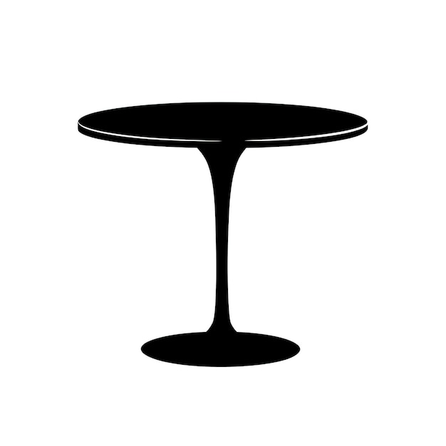 Una silueta simple en blanco y negro de un logotipo vectorial de una tabla vacía para su uso en el diseño gráfico con un m