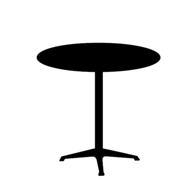 Una silueta simple en blanco y negro de un logotipo vectorial de una tabla vacía para su uso en el diseño gráfico con un m