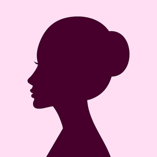 Silueta simple de la cabeza de una mujer