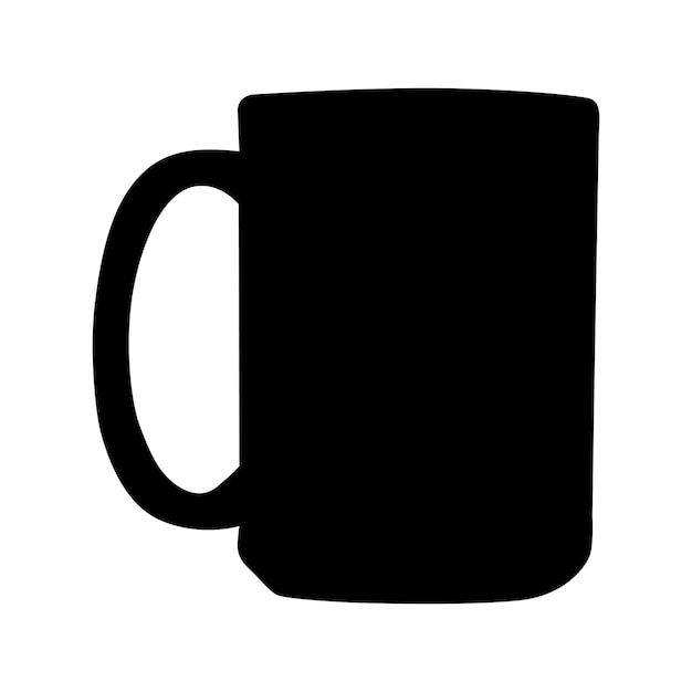 Silueta simple y hermosa taza de café de cerámica