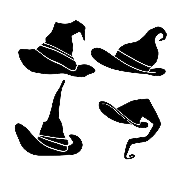 Silueta De Sombrero De Brujas