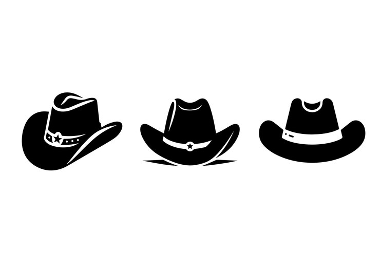 Silueta de sombrero de vaquero Símbolo de ilustración