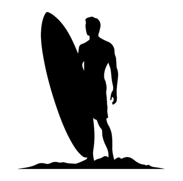 Silueta de surfista