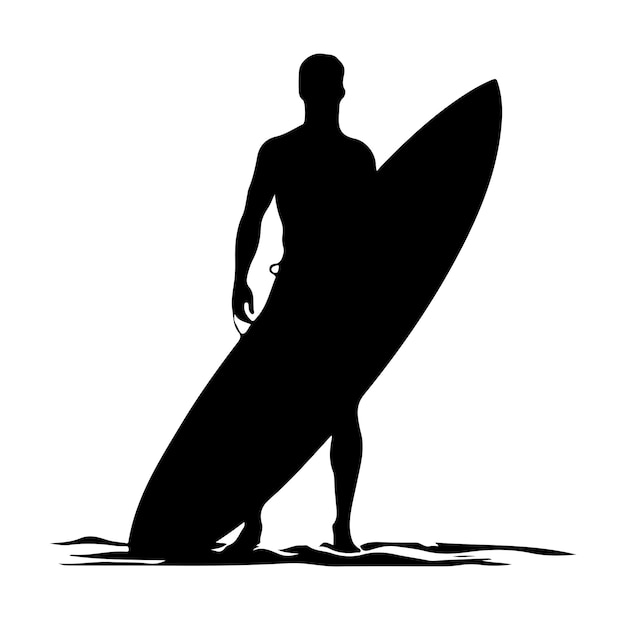 Silueta de surfista