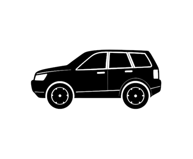 Silueta de un SUV negro