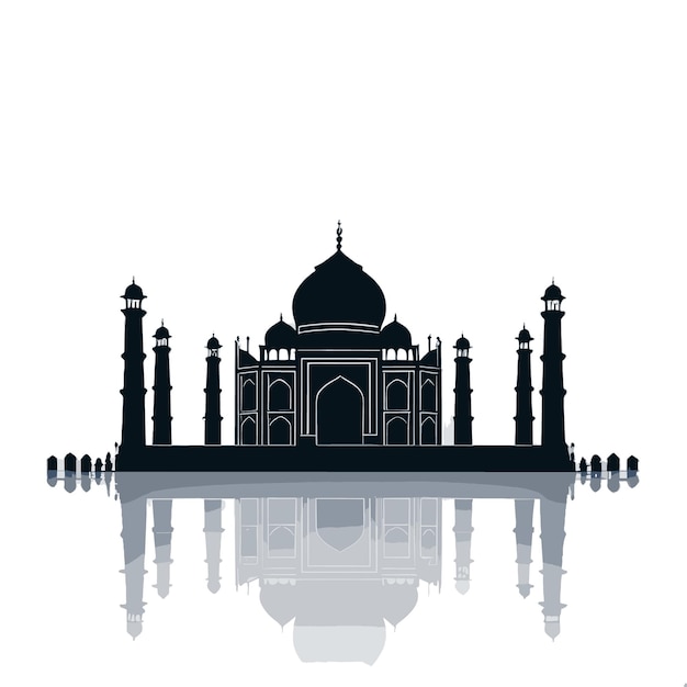 La silueta del Taj Mahal