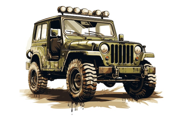 silueta del tanque militar jeep humvee