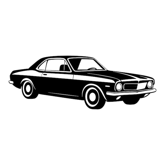 La silueta de un taxi vintage retro