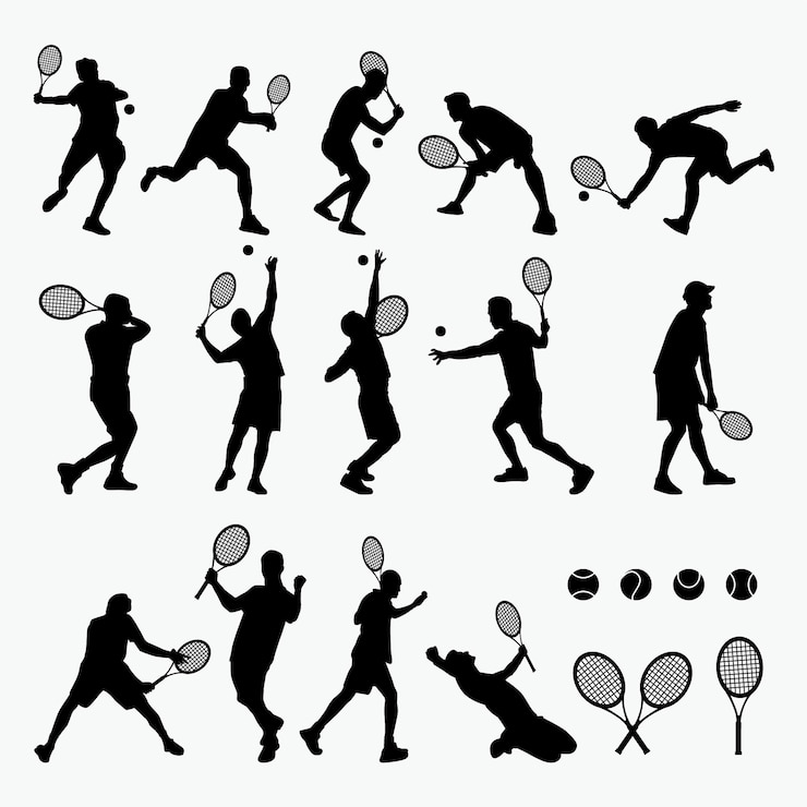 Vector silueta de tenis