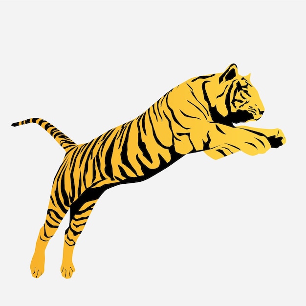 silueta tigre saltando