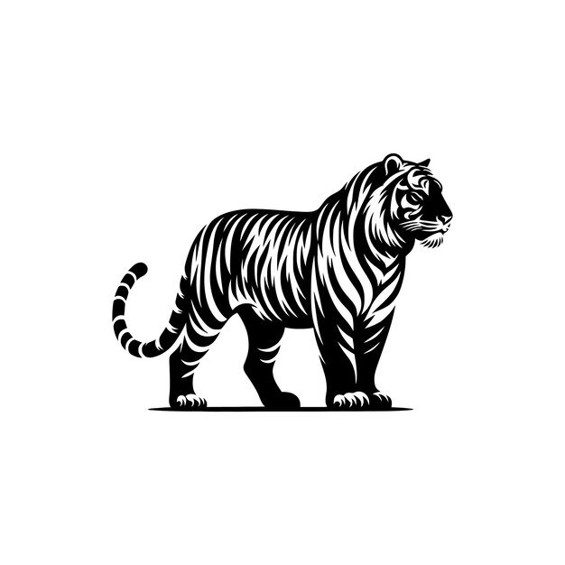 silueta de un tigre