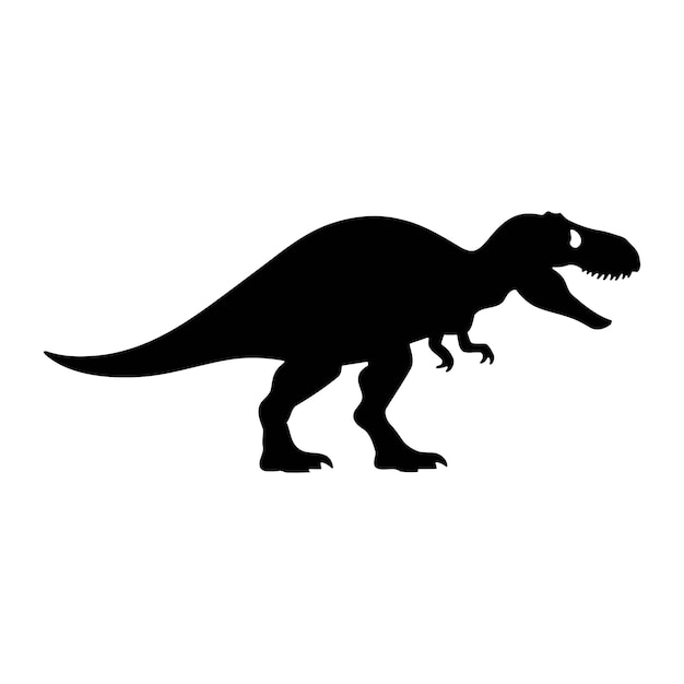 La silueta del tiranosaurio Rex