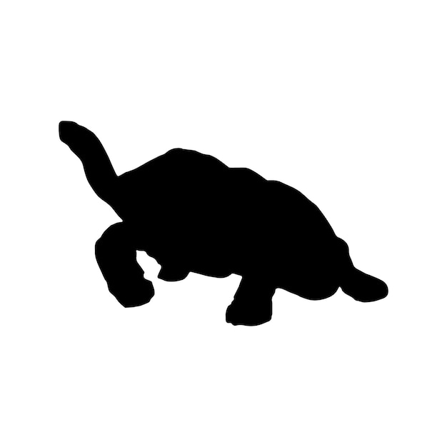 Vector silueta de tortuga conjunto colección aislado negro sobre fondo blanco ilustración vectorial