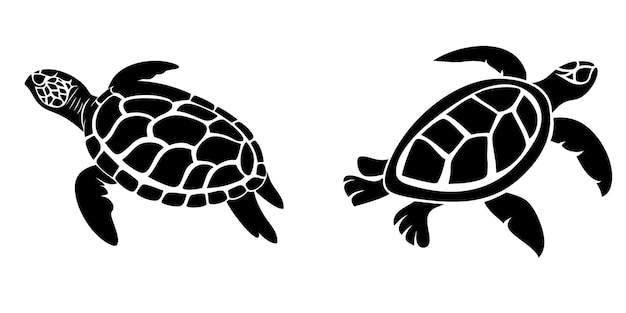 silueta de tortuga para el diseño de la camiseta