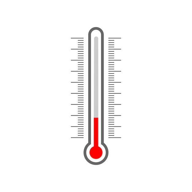 Silueta de tubo de vidrio de termómetro meteorológico y escala de grados Celsius y Fahrenheit herramienta de control climático para medir la temperatura